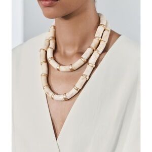 Zara Chic Ivory and Gold Necklace